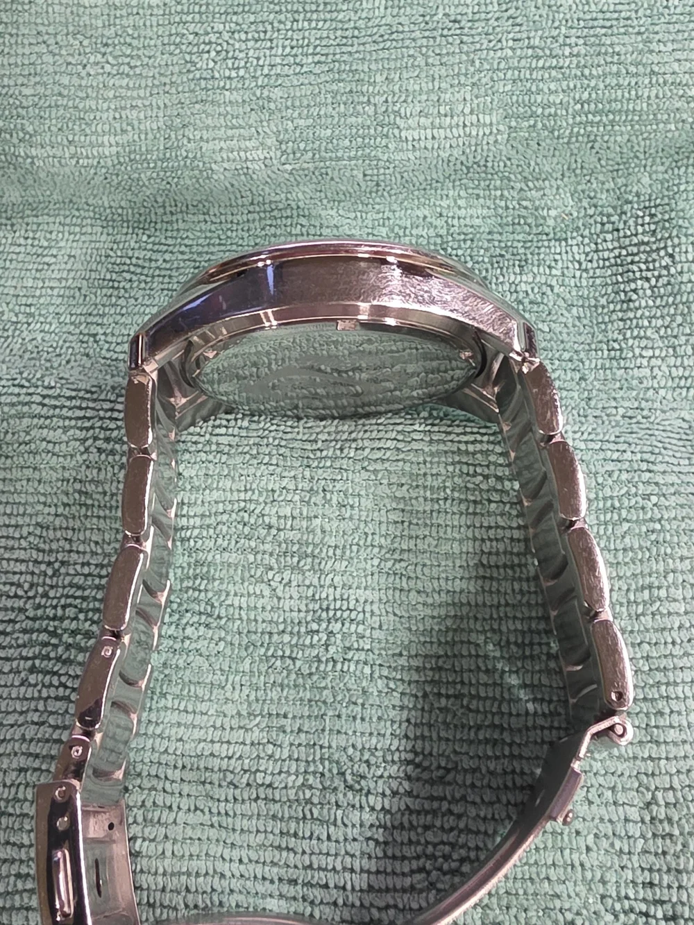 Marc Ecko Men’s Silver-Tone Crystal Accent Watch With Stainless Steel Bracelet